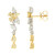 Gouden oorbellen met gele S12 diamanten (CIRARI)