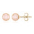 Boucles d'oreilles en argent et Perle Ming couleur pêche (TPC)