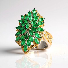 Anello in argento con Smeraldo Zambia (Gems en Vogue)