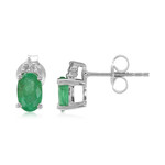 Bahia Emerald Silver Earrings
