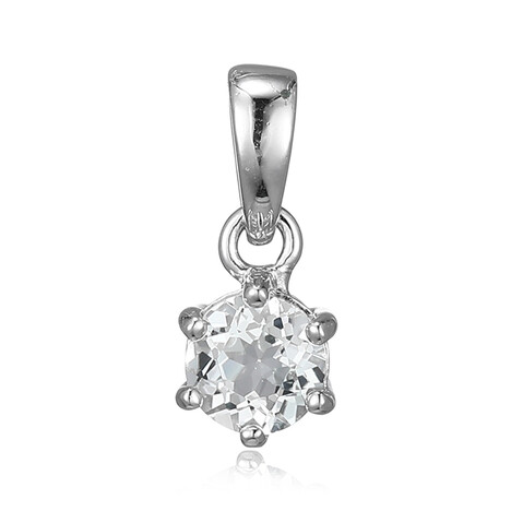 White Topaz Silver Pendant