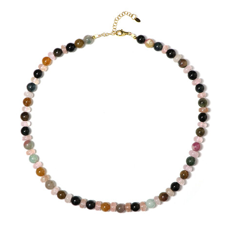 Fancy Tourmaline Silver Necklace (Riya)