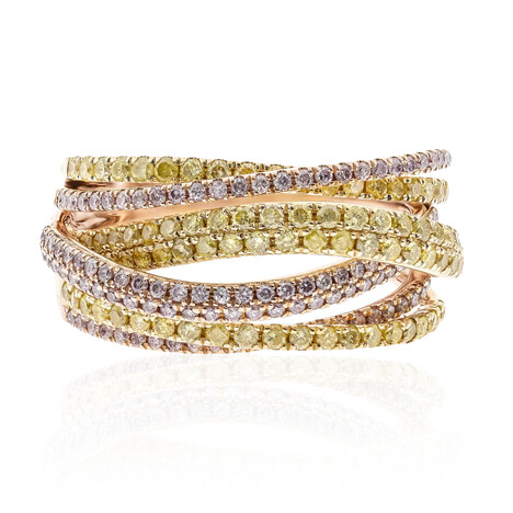 Anillo en oro con Diamante amarillo SI2 (CIRARI)