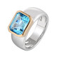 Anillo en plata con Topacio de Marambaia