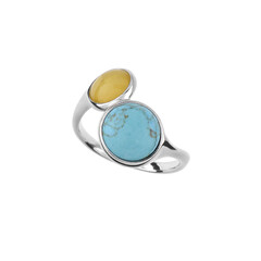 Anillo en plata con Turquesa