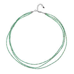 Socoto Emerald Silver Necklace