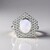 Anello in argento con Pietra di Luna Arcobaleno (MONOSONO COLLECTION)