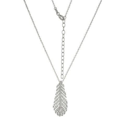 Zircon Silver Necklace (Adela Silber)