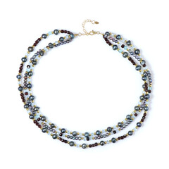 Edelstein-Silberhalskette