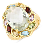 Anello in argento con Ametista Verde