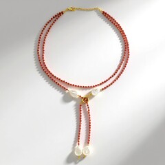 Collana in argento con Perla d'Acqua Dolce Bianca (Riya)