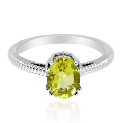 Anello in argento con Quarzo Ouro Verde