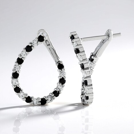 Orecchini in argento con Spinello Nero