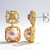 Orecchini in argento con Perla Mabé Dorata (Gems en Vogue)
