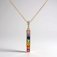 Collana in oro con Zaffiro Fancy