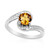 Bague en argent et Scapolite cognac