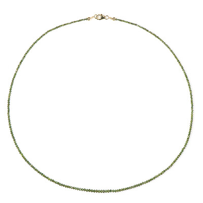 Collana in oro con Diamante Verde