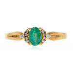 Gouden ring met een AAA Zambia smaragd (CIRARI)