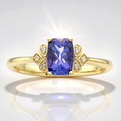 Anello in oro con Tanzanite AAA
