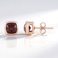 Boucles d'oreilles en argent et Zircon rose (Adela Silber)
