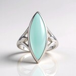 Anello in argento con Calcedonio Acqua