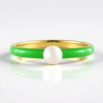 Anello in argento con Perla d'Acqua Dolce Bianca