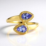 Anello in argento con Tanzanite