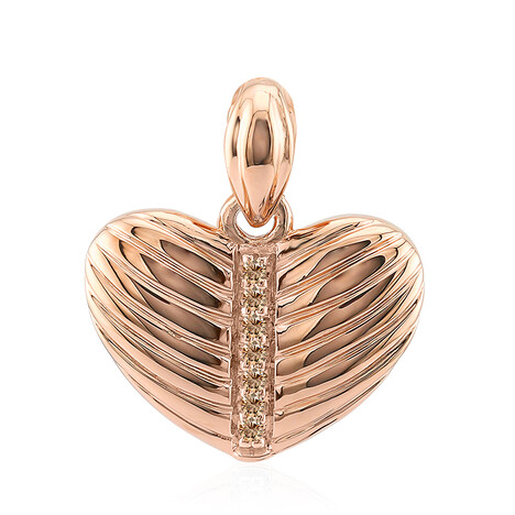 SI1 Argyle-Rose de France-Brillant-Silberanhänger (Annette)