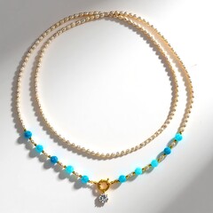 Collana in argento con Quarzo Bianco (Riya)