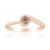 9K VS1 Argyle Rose De France Diamond Gold Ring (Annette)