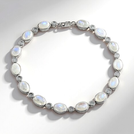 Bracciale in argento con Pietra di Luna Blu (KM by Juwelo)