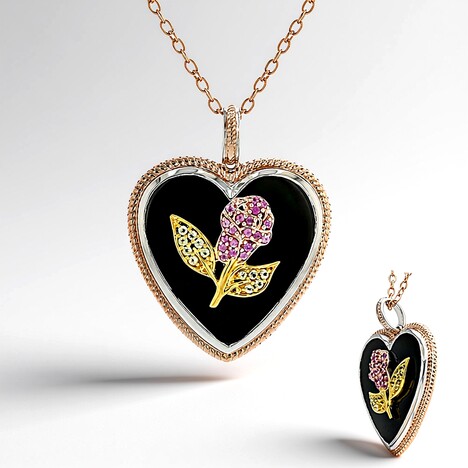 Collana in argento con Onice Nero (Gems en Vogue)