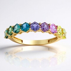 Anello in oro con Zaffiro Fancy (CIRARI)