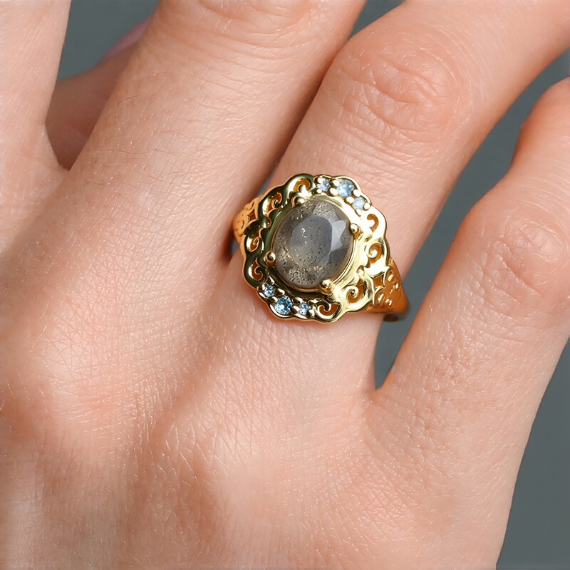 Labradorit-Silberring