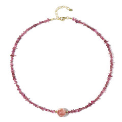 Rhodochrosite Silver Necklace (Riya)