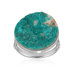 Dioptase Silver Ring