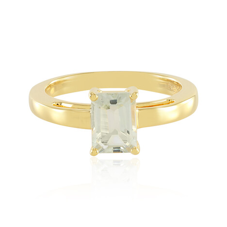 Grüner Amethyst-Silberring