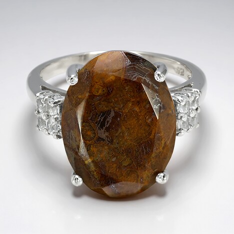 Anello in argento con Quarzo Dinosauro