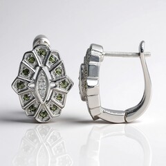 Orecchini in argento con Diamante I2 (J) (Annette classic)