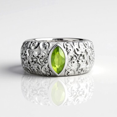 Anello in argento con Peridoto (de Melo Essence)