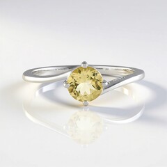 Anello in argento con Berillo Giallo