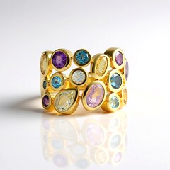 Anello in argento con Ametista Verde (de Melo Essence)
