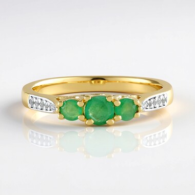 Socoto Emerald Silver Ring