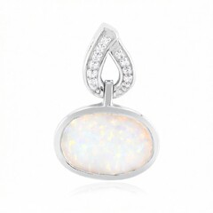 Gouden hanger met een Braziliaanse witte opaal