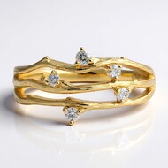 Gouden ring met SI1 (H) Diamanten (CIRARI)