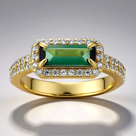 Anello in argento con Indicolite (Adela Silber)