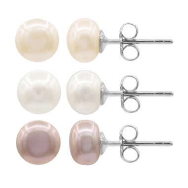 Orecchini in argento con Perla di Acqua Dolce (TPC)