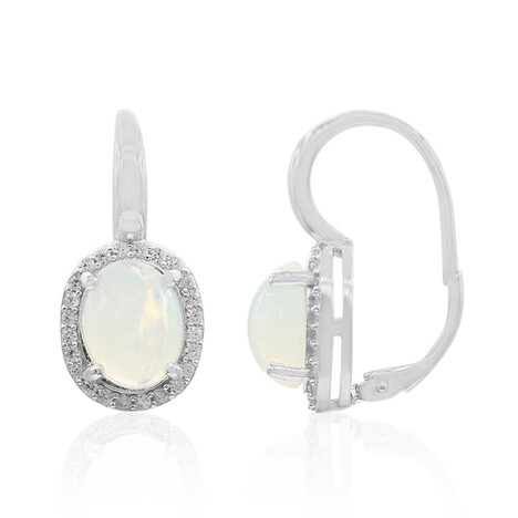 Zilveren oorbellen met Welo-opalen
