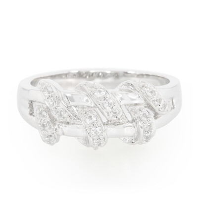Bague en argent et Topaze blanche