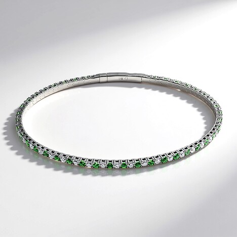 Bracciale in oro con Tsavorite AAA del Kenia (CIRARI)